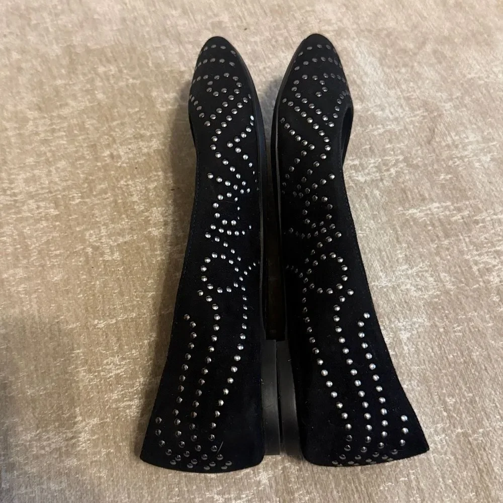 Enzo Angiolini Studded Black Flats
